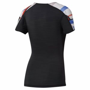 Reebok Compression T Shirt Damen - Schwarz - DE 860-ETF